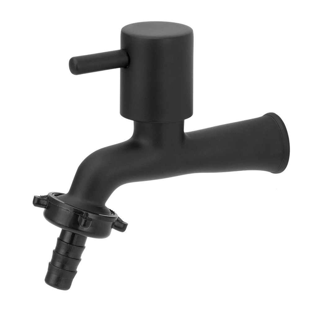 Torneira Tanque Jardim Preto Black Com Bico Alavanca Metal Area Servico 1/4 Volta