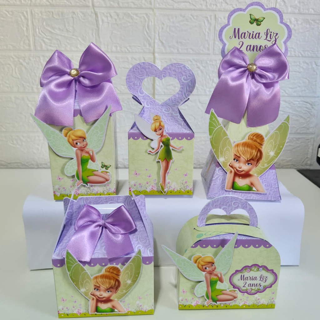 Kit Festa Personalizados TINKER BELL SININHO caixinhas para lembrancinha aniversário