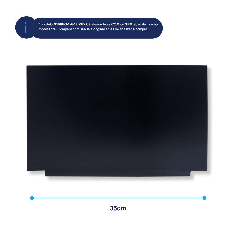 Tela 15.6" LED IPS Para Notebook Part Number NT156FHM-N61