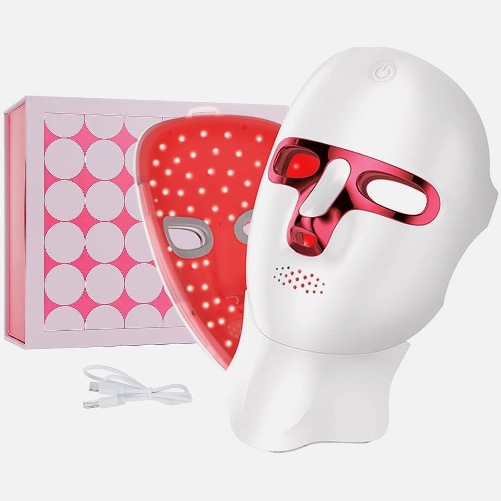 Instrumento de beleza Facial LED de 7 cores, máscara de beleza rejuvenescedora de fóton LED
