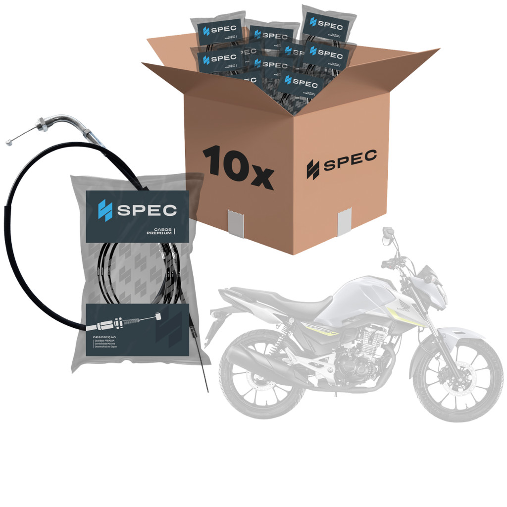CABO ACELERADOR AÇO HONDA CG TITAN 160 2016 a 2024 TIPO B ATACADO KIT COM 10 UNIDADES — imagem 2 de 2