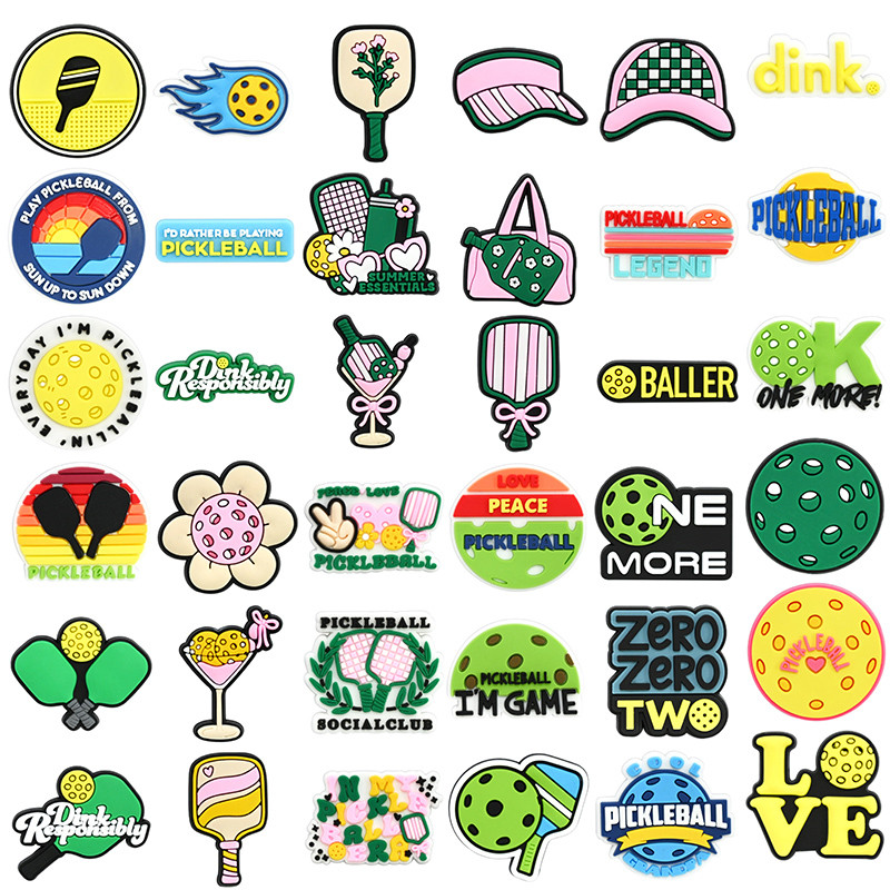 DIDOU Julho Novos Encantos De Sapato Acessórios Sandálias Pickleball Pingente Botão Pinos Coleção Presentes Fivela Decor