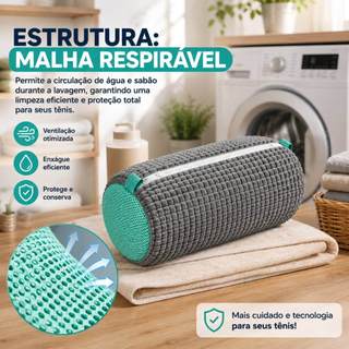 Bolsa para lavagem de sapatilhas Lavagem de chinelos Saco para Lavar Tênis na Máquina de Lavar Roupa