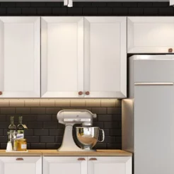 Armário de Cozinha Aéreo 80cm 2 Portas Unna Yescasa Branco Branco