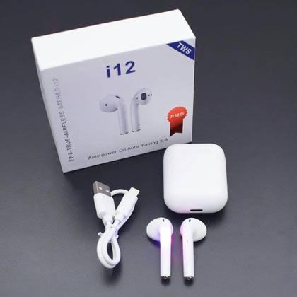 Fone Bluetooth i12 TWS i12 | Bluetooth 5.3 | Som Hi-Fi | Controle Touch | Android e iPhone
