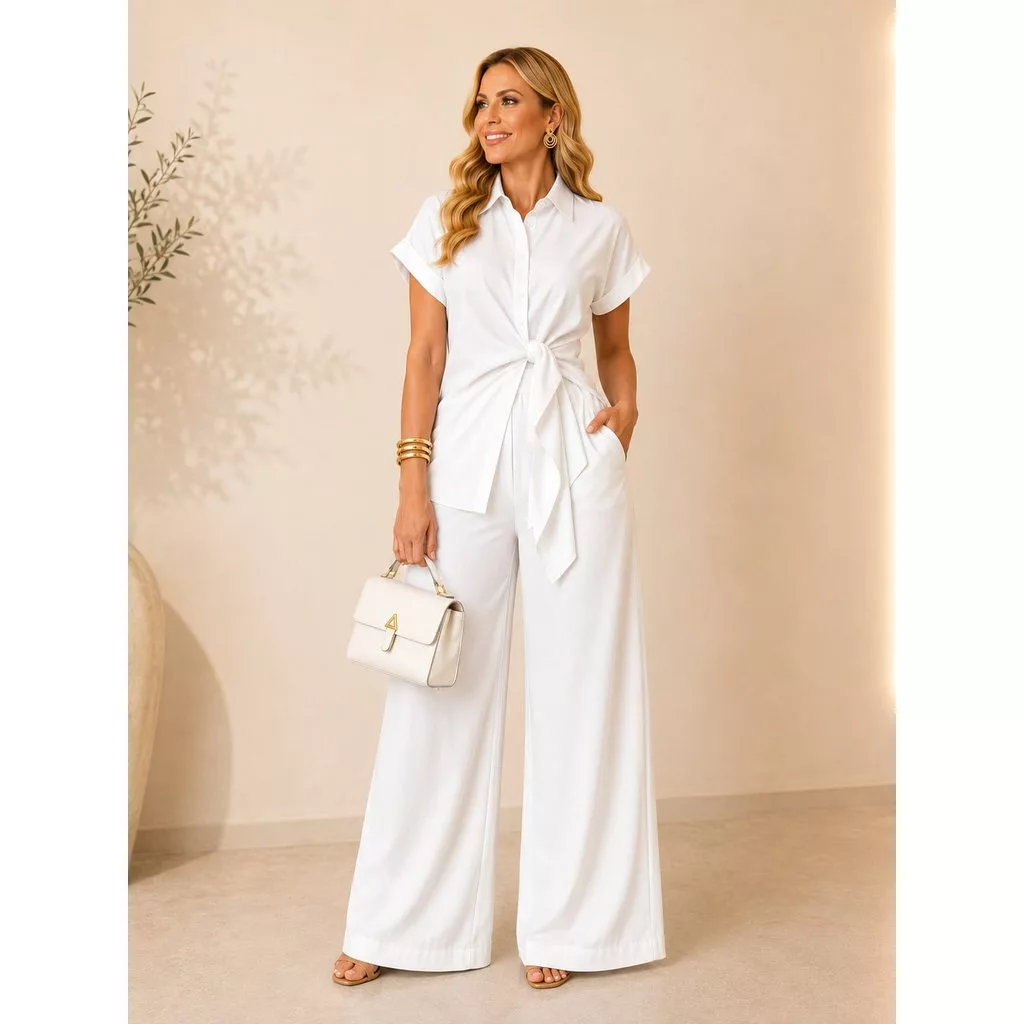 Conjunto Marrant Feminino Conjunto Alfaiataria Marrant Feminino Calça e Blusa Roupa Ano Novo Roupa Natal — imagem 1