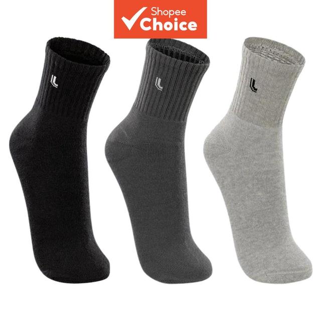 Conjunto De 10 Pares De Meias Unissex De Algodão Mid-Crew – Medyas Com Design De Logotipo Minimalista Para Esportes E Ne