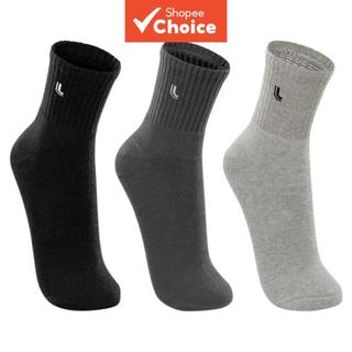 Conjunto De 10 Pares De Meias Unissex De Algodão Mid-Crew – Medyas Com Design De Logotipo Minimalista Para Esportes E Ne