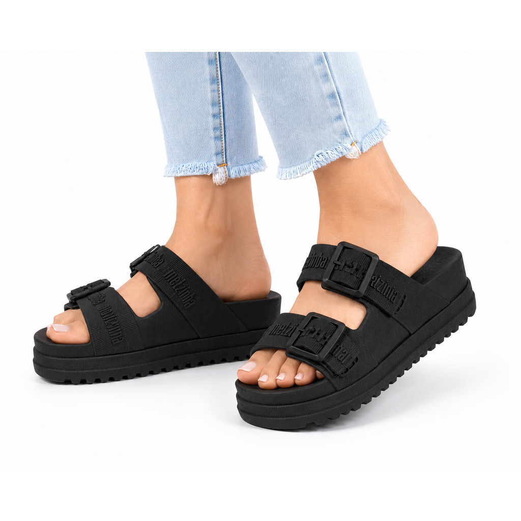 Sandália Papete Feminina Casual Plataforma Confortável Moda Verão Dia a Dia