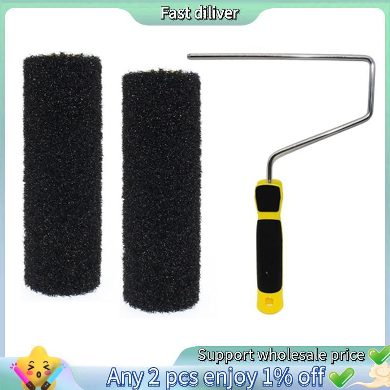 2 Peças 9 " Capa De Rolo Composto De Drywall Com 1 Peça De Moldura De Pintura Pincel De Textura , De Lama Para Massa Cob