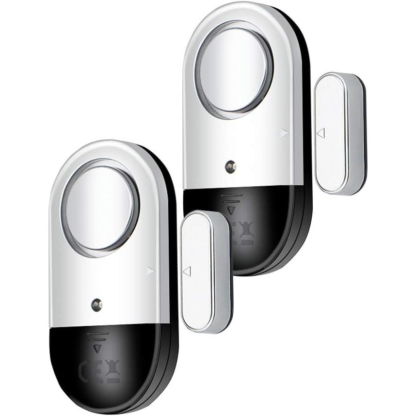 Alarme Sonoro de 120 DB para Portas e Janelas, Pacote com 2 Unidades, para Segurança de Crianças e Pacientes com Demênci