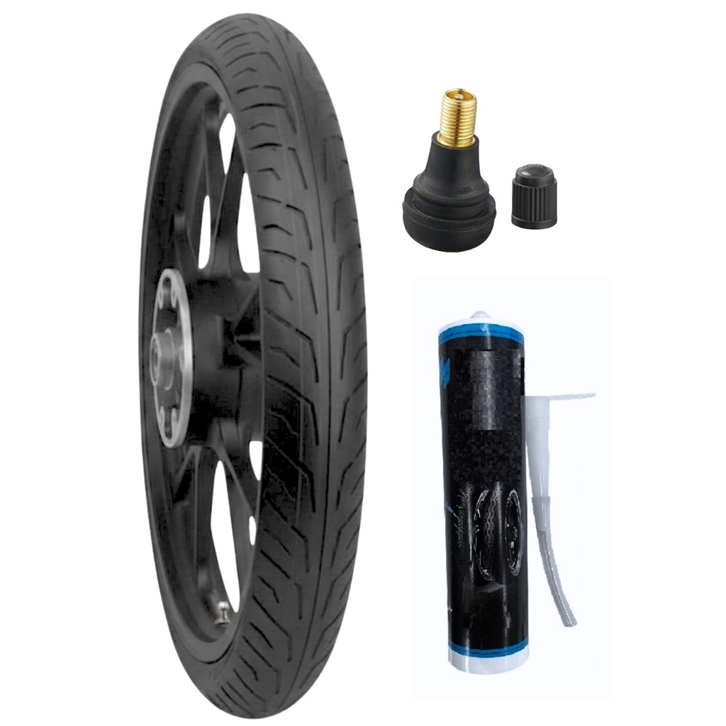 RODA LIGA LEVE TRASEIRA LONA CG TITAN 150 TITAN 160 START 150 160 V-SHAPE SHIVER + PNEU 90/90-18 ST600 + BICO + SELANTE