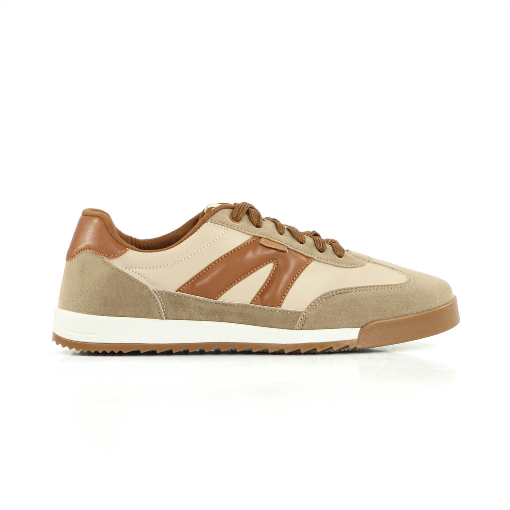 Tênis Anacapri AC1119 Retrô Bege e Marrom - Feminino