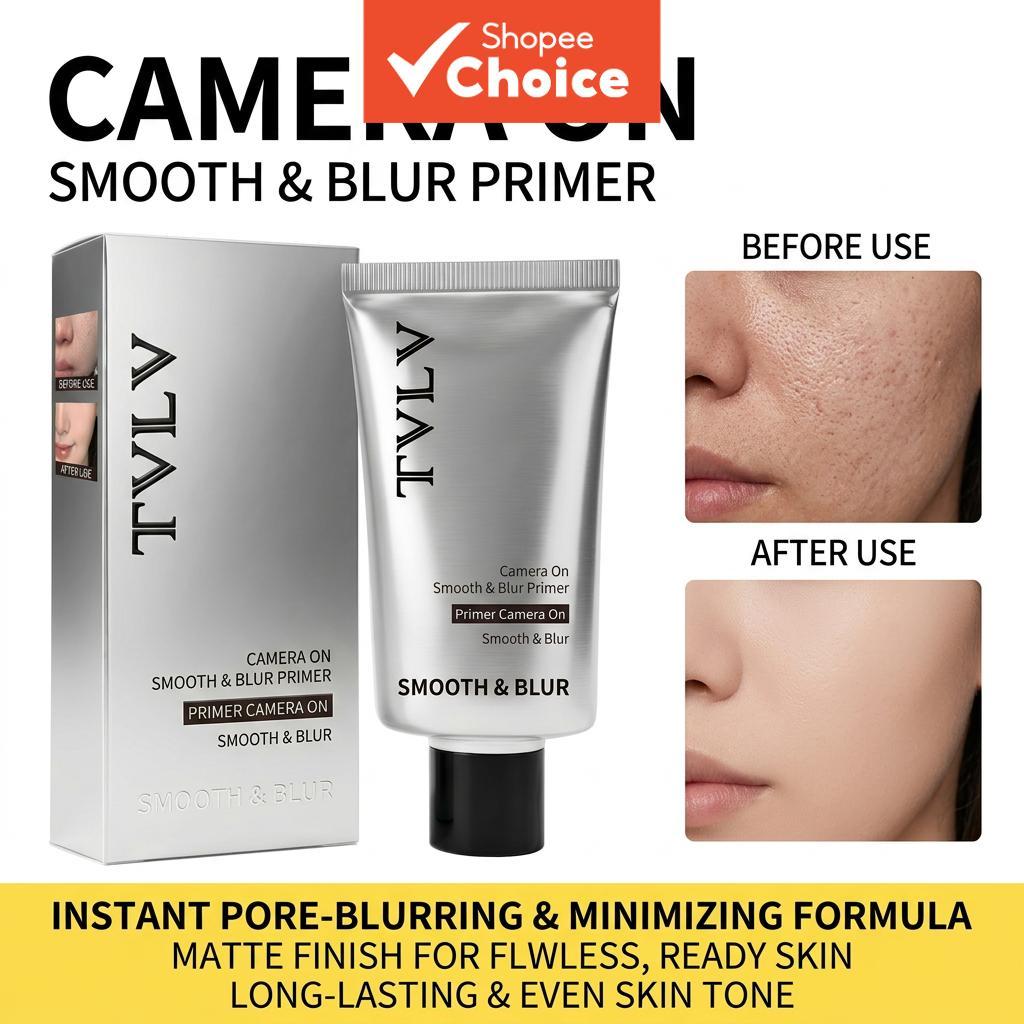 TVLV Primer Invisível Preenchedor de Poros - Corless, Clareador, Hidratante, Base de Maquiagem Natural