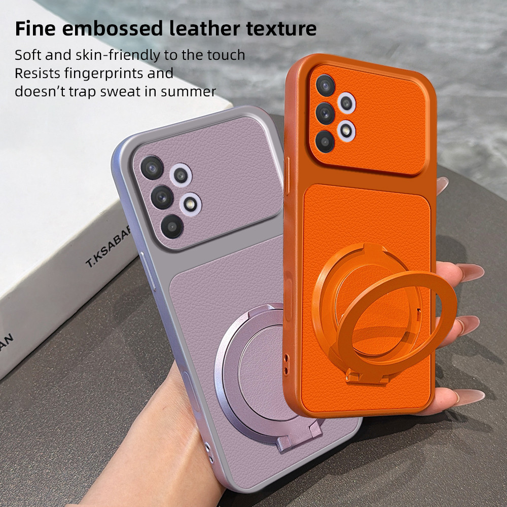 Caso Suporte Rotativo Magnético Para Samsung A13 A23 A33 A53 A73 A12 A22 A32 A52 A52S 4G 5G Tinta Metálica + Capa Macia 