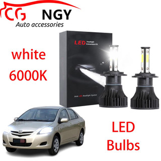 Para Toyota Vios NCP93 2007-2013 Lâmpadas De Farol LED BH 6000K Kit De Feixe Alto E Baixo Branco (1 Par)