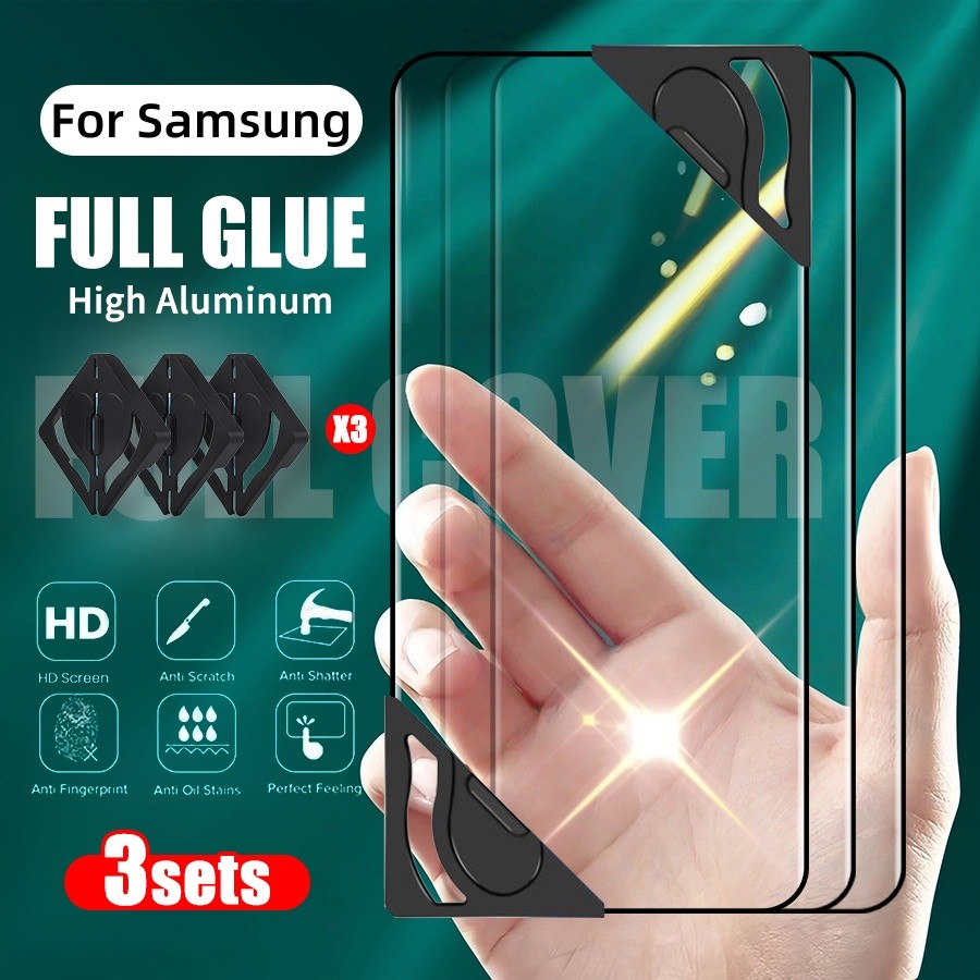 3PCS Alto teor de alumina Pelicula de vidro para Samsung Galaxy S26 S25 S24 S23 S22 S21 Ultra Plus