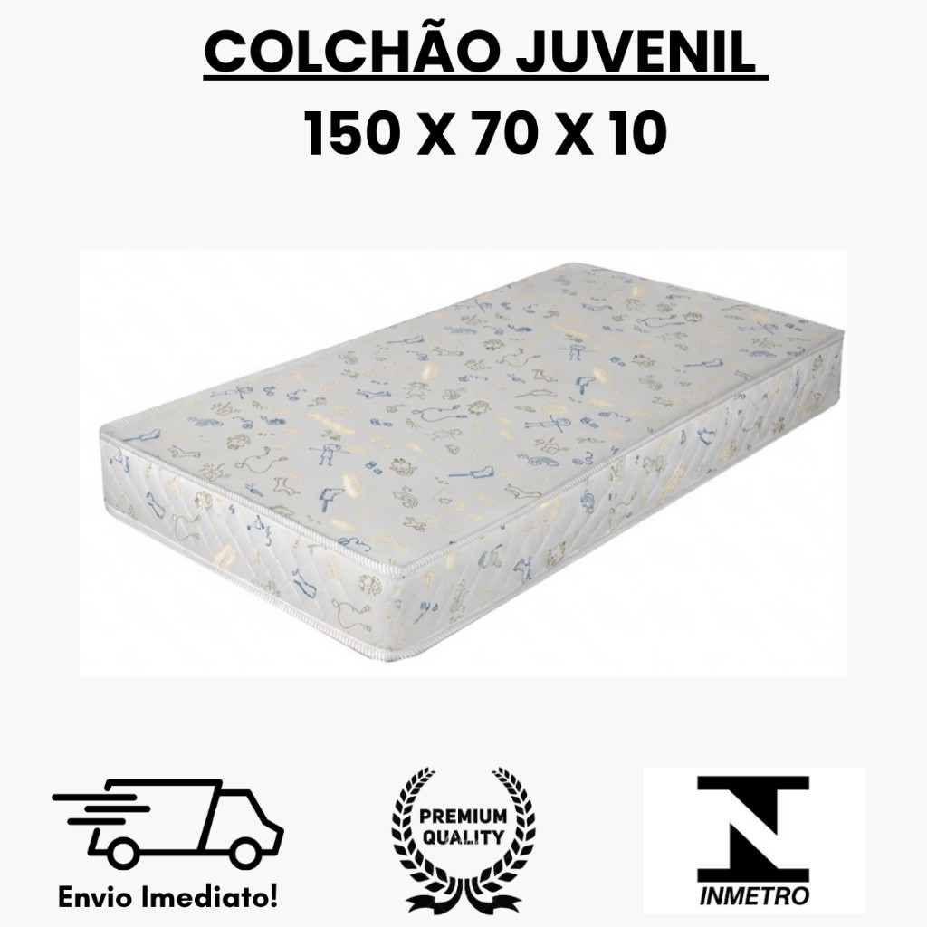 Colchão Baby para Cama Infantil 150x70 Espuma D18 Conforto e Durabilidade - Envio Imediato