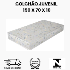 Colchão Baby para Cama Infantil 150x70 Espuma D18 Conforto e Durabilidade - Envio Imediato