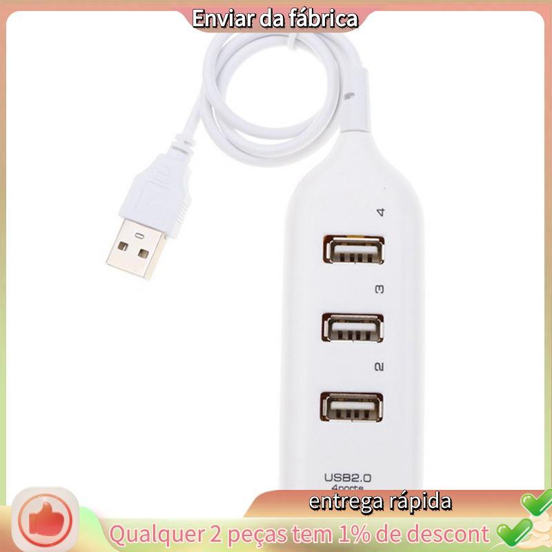 Hub USB 2.0 Multi-Divisor De Alta Velocidade Adaptador De 4 Portas Para Receptor De Laptop Acessórios De Computador Bran