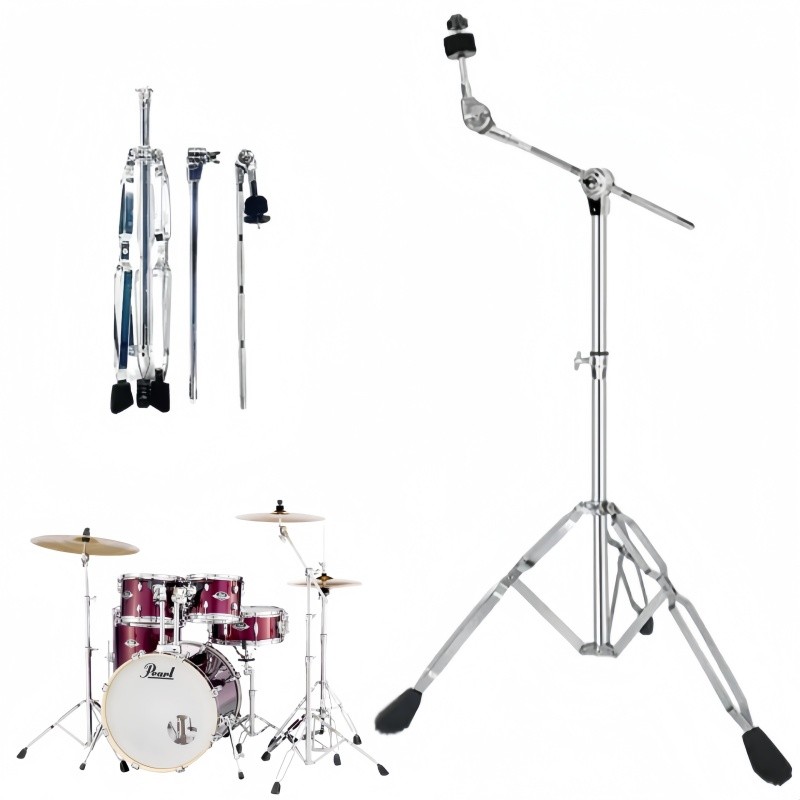 Estante Suporte Prato Bateria Profissional Cromado Braço Articulado 40cm Feltro Grosso Instrumento Musical
