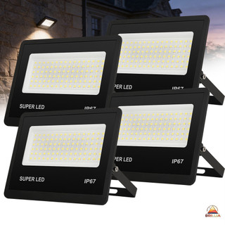 Kit4-16 Refletor LED 400W Holofote Externo IP67 Bivolt Prova D'água Luz Branca Fria 6500K Econômico