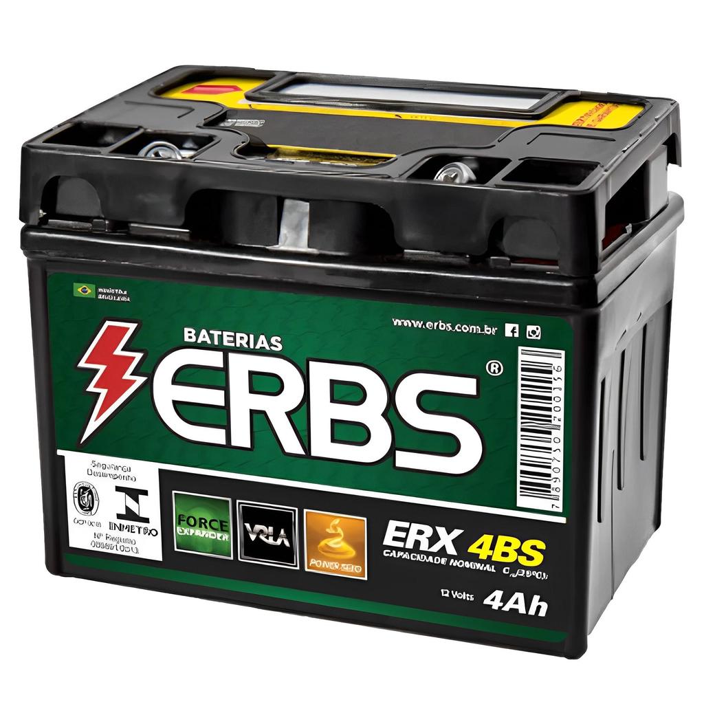 Bateria ERBS ERX 4BS YTX4L-BS Titan 125 KS Biz C 100 TTR 125