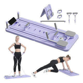Prancha Para Pilates e Abdominal Multifuncional 8 em 1 Treino Completo, Dobrável, Portátil Para Casa E Dia Dia