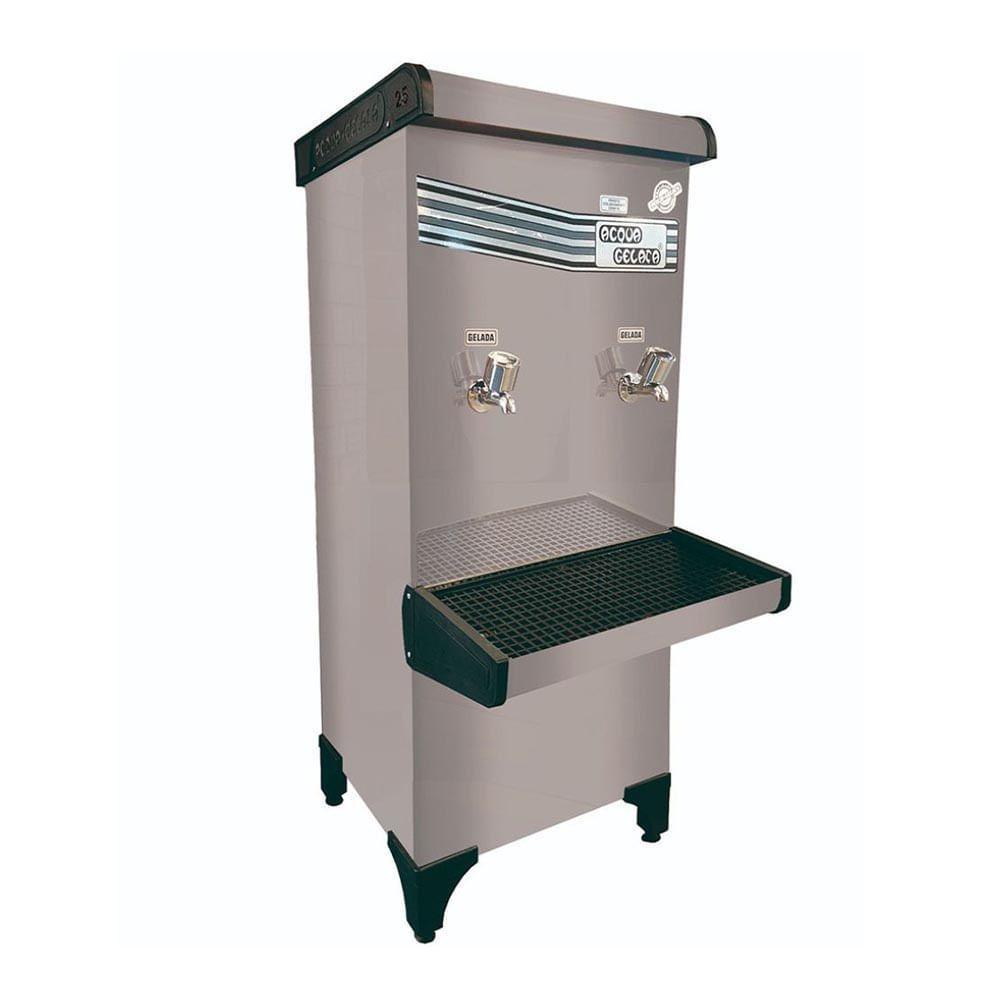 Bebedouro de Coluna Industrial PRE25 com Refrigeração Potente 25L Inox Acqua Gelata