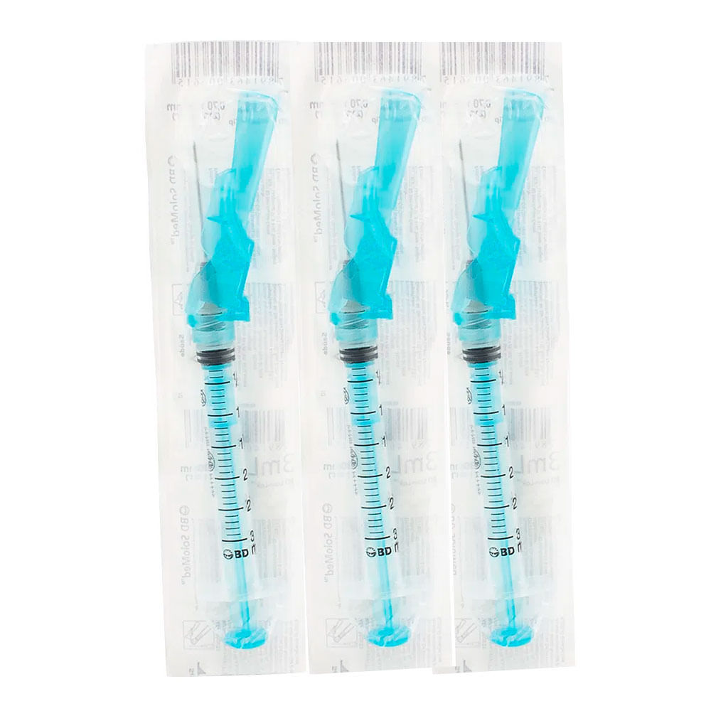 Kit 3 Seringa BD 3ml Solomed 30x0,70mm 1 Unidade