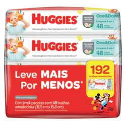 Lenço Umedecido Huggies One e Done