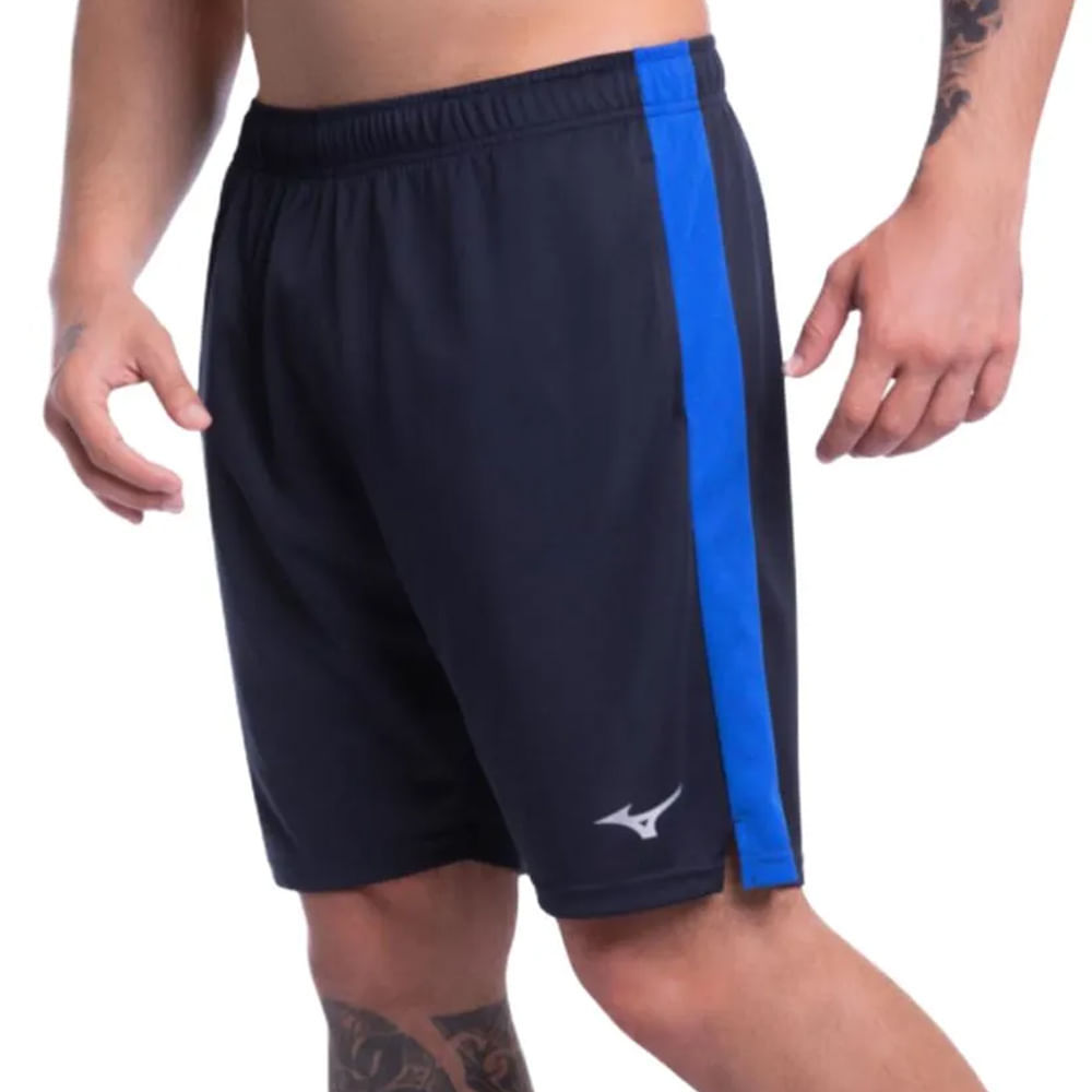 Bermuda Masculina Mizuno Root 2 Mesh Esportivo Azul/Marinho