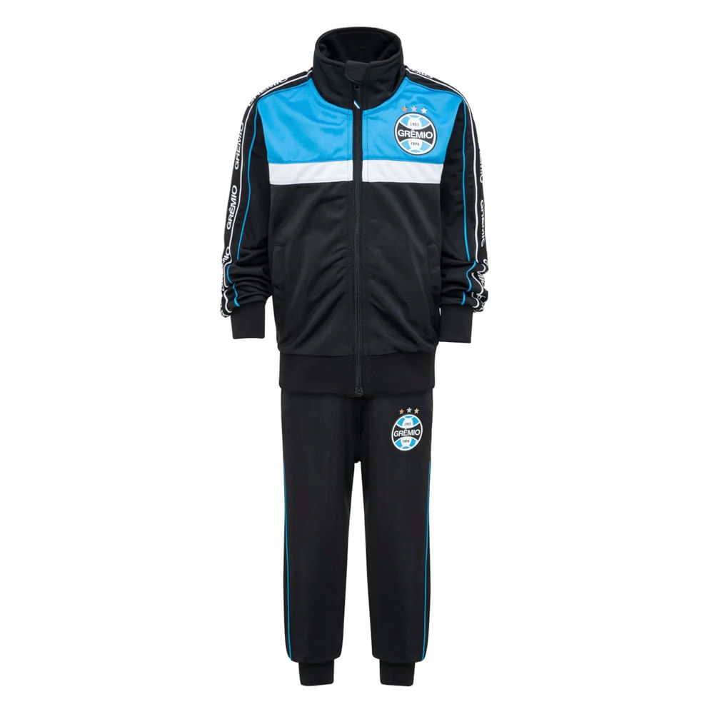 Agasalho Infantil Lotus Grêmio 26 Esportivo Preto/Azul