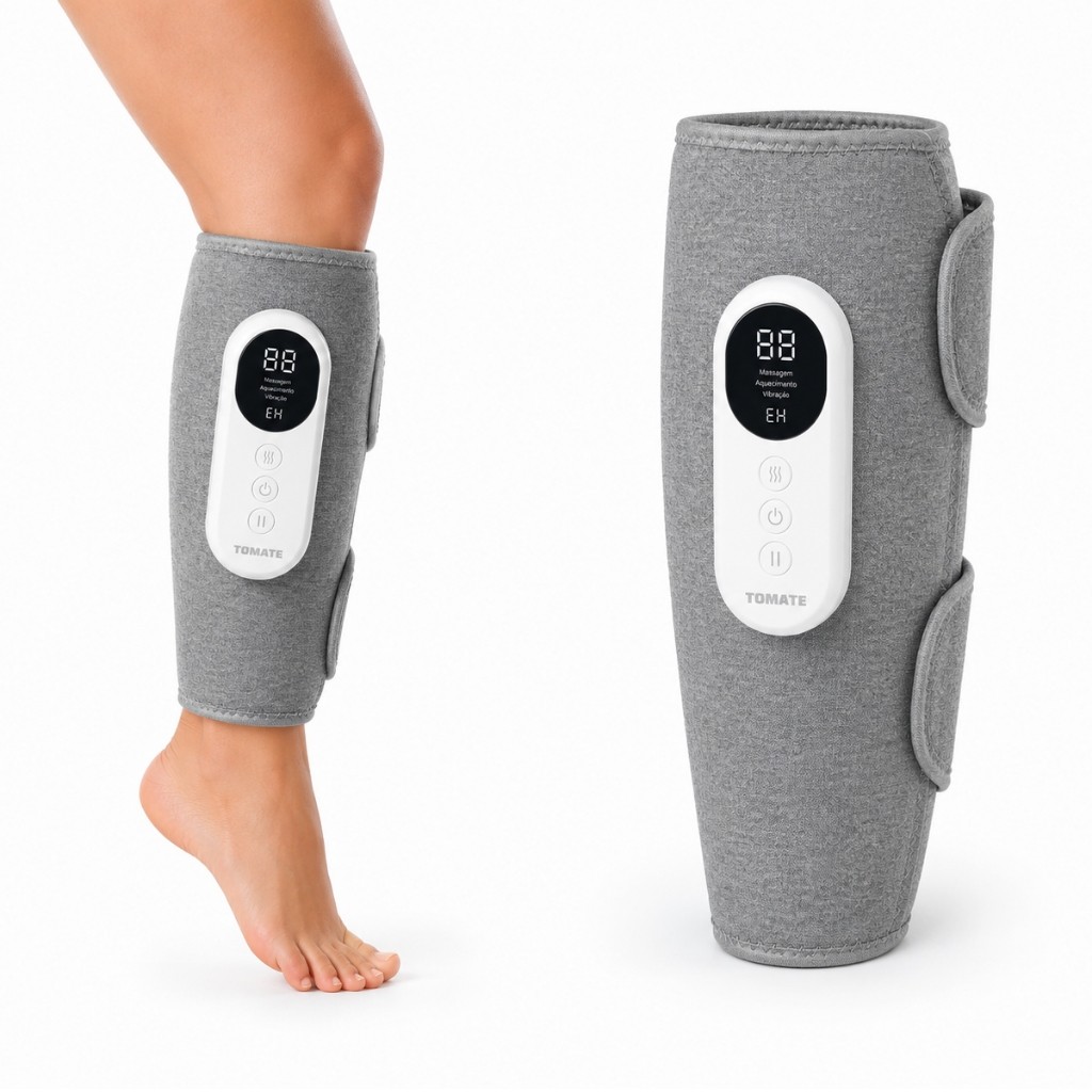 Massageador Elétrico Para Pernas Panturrilha Vibra E Aquece