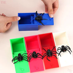 YHE Caixa de Pegadinha de Aranha de 1 Peça, Caixa Assustadora Engraçada, Brinquedo de Halloween, Caixa Assustadora