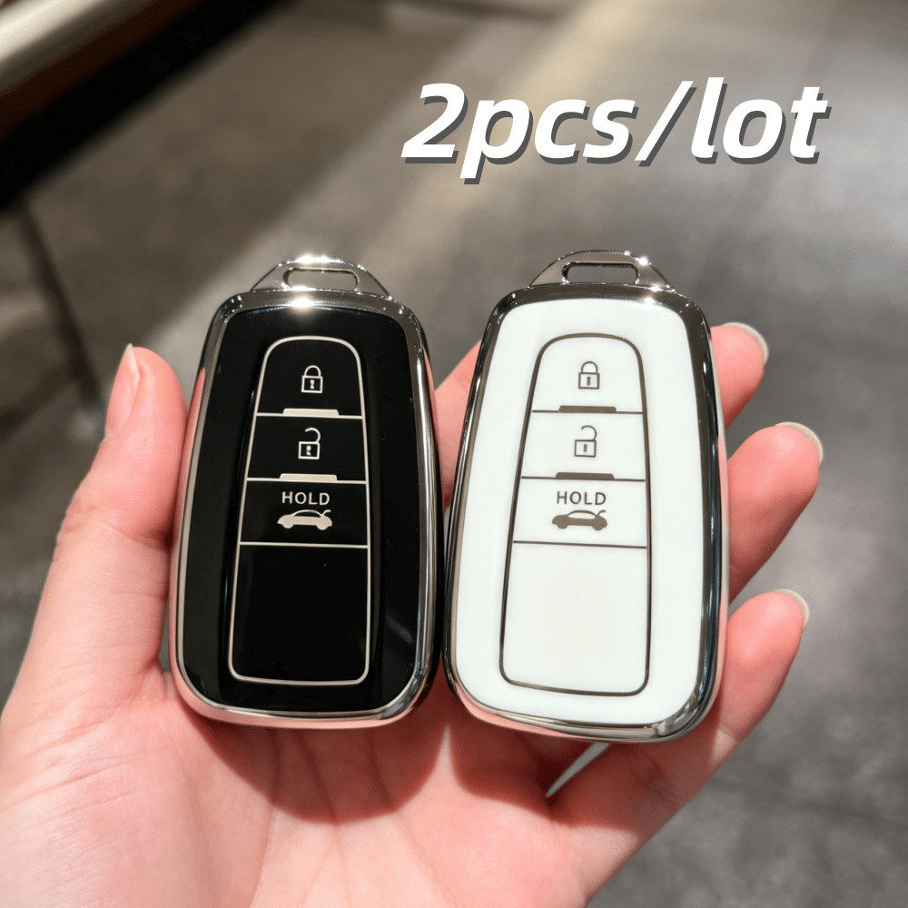 2 Pçs/Lote Chave Do Carro FOB Caso Capas Para Toyota Camry Corolla CHR C-HR RAV4 Land Cruiser Prado 3 Botões