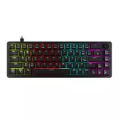 Teclado Mecanico Marvo Arma 67, Rainbow, Switch TNT Peach Linear, Preto, KG935