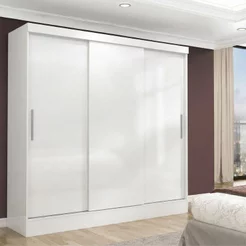 Guarda-Roupa Casal 3 Portas 2 Gavetas Istambul Yescasa Branco Branco