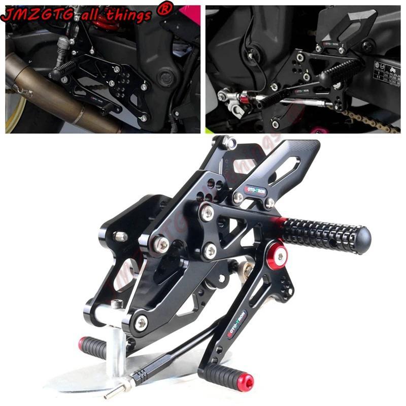 Pedal Dianteiro Traseiro Ajustável Para Motocicleta CNC , YAMAHA R25 R3 2015 2016 2017 2018 2019 2020 2021 2022 , Descan