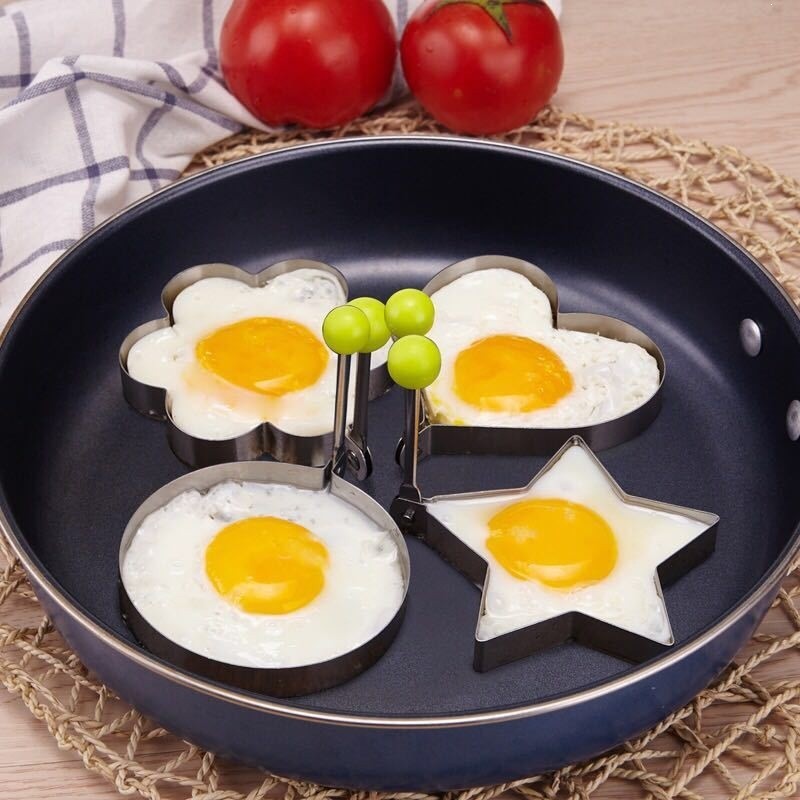 Dispositivo criativo de omelete de aço inoxidável em forma de coração molde de omelete anel de omelete molde de omelete