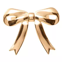Jogo 4 Anéis para Guardanapo Ribbon Wolff Metal Dourado Elegância Charme para Jantares Celebrações Decoração Sofisticada