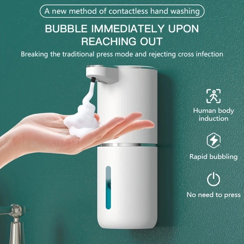 Saboneteira Automática Com Sensor Infravermelho USBRecarregável Para Sabonete Líquido Detergente 350ML