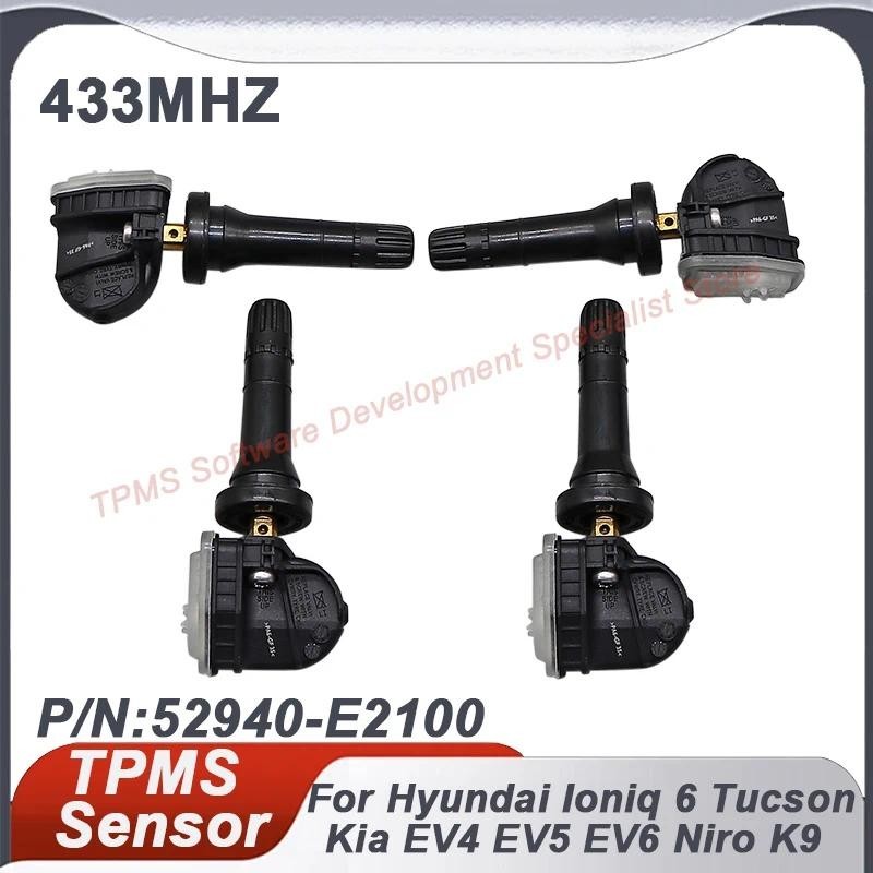 1/4 Pçs 52940-E2100 TPMS sensor De Pressão Dos Pneus Para Hyundai Santa Fe Staria Tucson Ioniq 6 Kia EV4 EV5 EV6 Niro K9