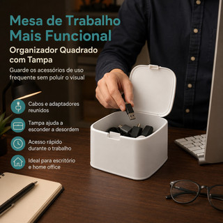 Porta Cotonete Acrílico com Tampa Pressão e Formato Prático para Cotonetes Algodão e Acessórios de Maquiagem
