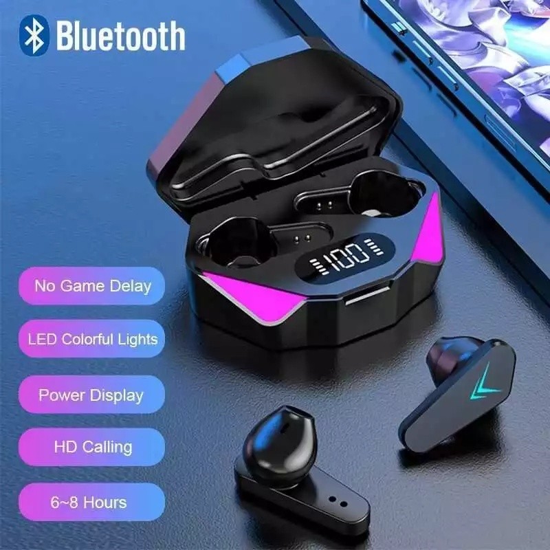 X15 TWS Fones De Ouvido Sem Fio Bluetooth Para Jogos Com Microfone , Graves HiFi , Cancelamento De Ruído