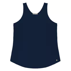 Regata Feminina Plus Size Secret Glam Azul