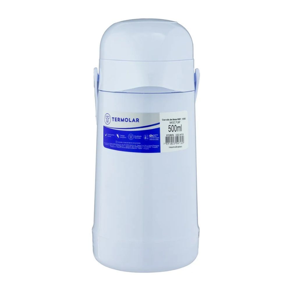 Garrafa Térmica Termolar Magic Pump Branca 500 mL — imagem 2 de 2