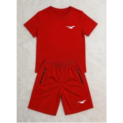 Camiseta e Bermuda Infantil E Juvenil Masculino Com Elástico e BOLSOS 04 á 16 Anos
