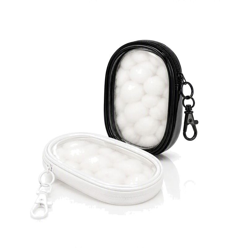 Estojo Porta Cabos Transparente com Zíper para Carregador e Fones, Organizador de PVC, 10,5 x 6,5 cm