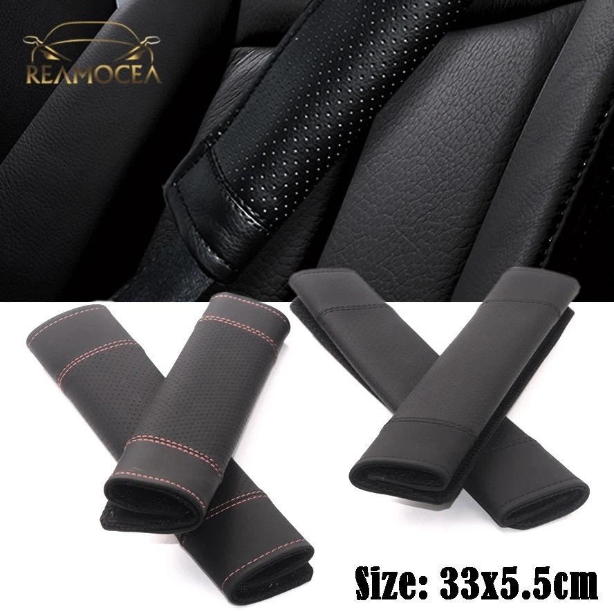 Remocea 2x Universal Estilo Interior Do Carro Cinto De Segurança Capa Proteção Almofada Ombro Arnês Almofadas 33cm